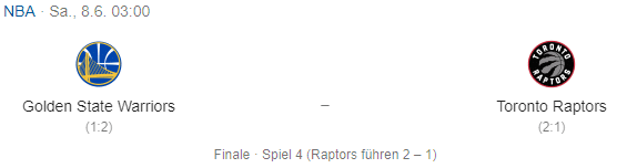 Golden State Warriors - Toronto Raptors Playoffs