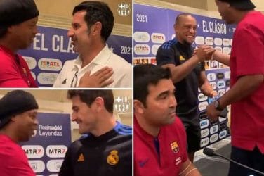 Real Madrid and Barcelona legends welcome Ronaldinho